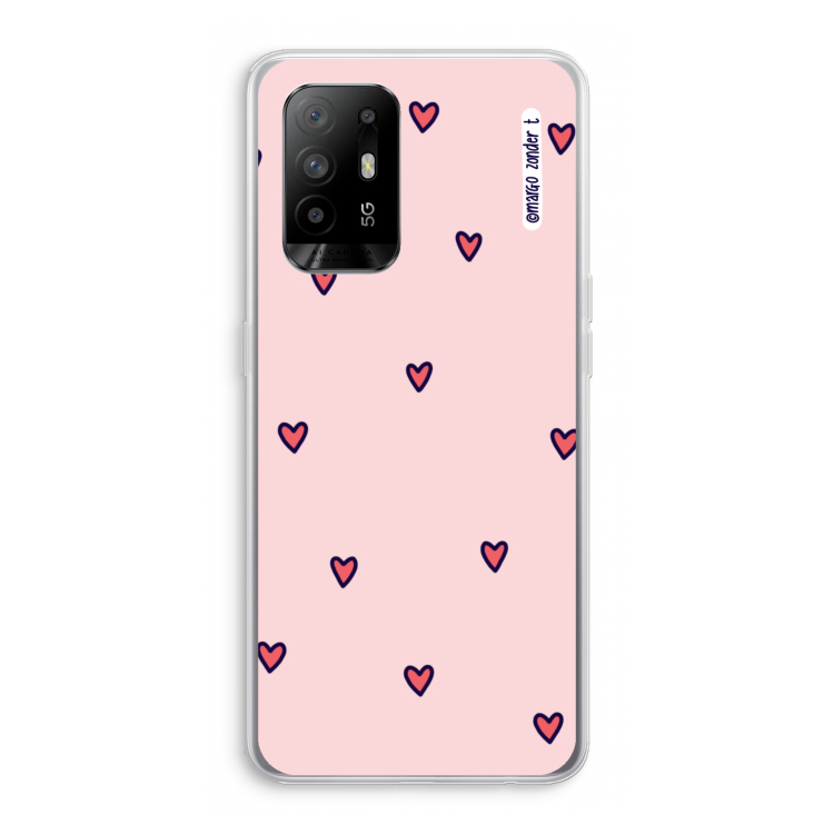 Hartjes: Oppo A95 5G Transparant Hoesje