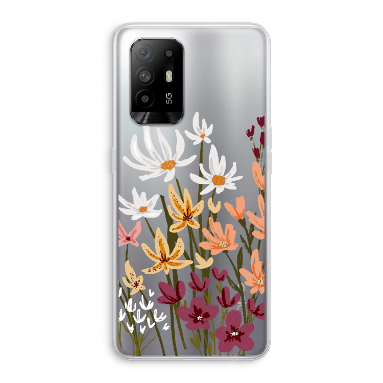 Painted wildflowers: Oppo A95 5G Transparant Hoesje