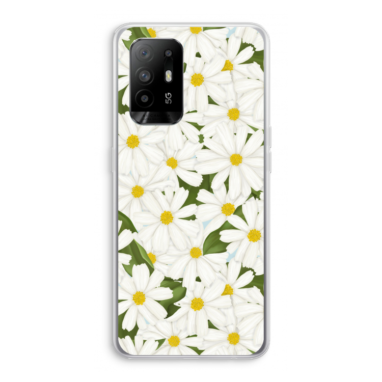 Summer Daisies: Oppo A95 5G Transparant Hoesje