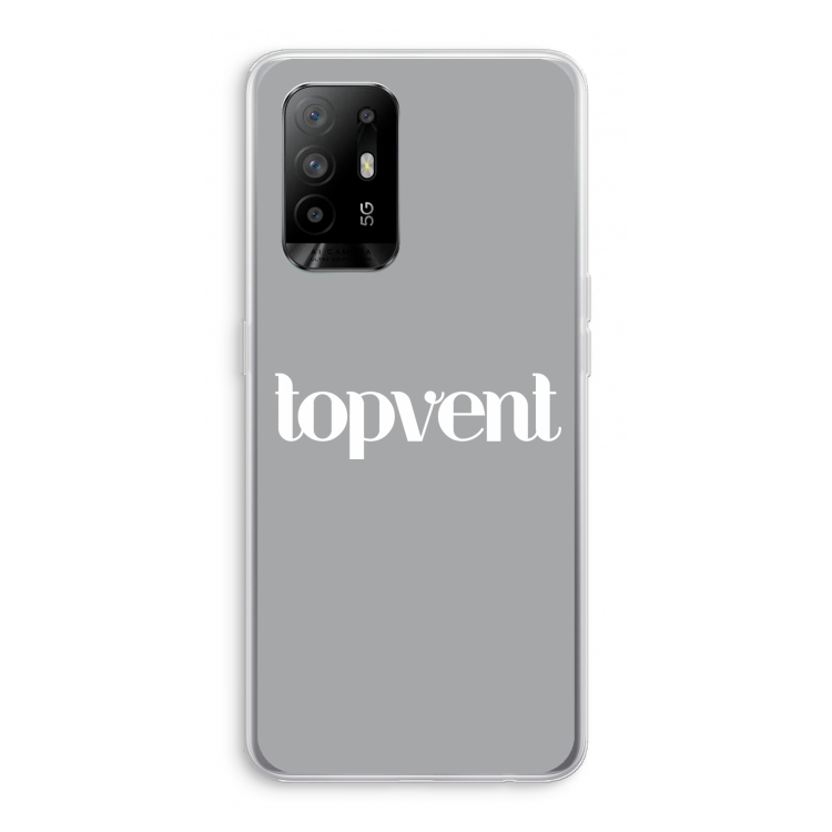 Topvent Grijs Wit: Oppo A95 5G Transparant Hoesje