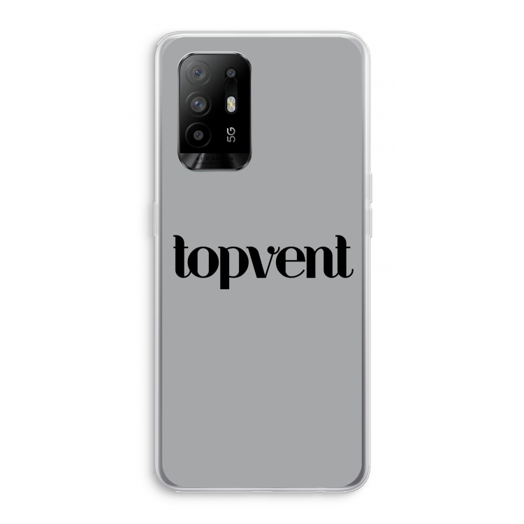 Topvent Grijs Zwart: Oppo A95 5G Transparant Hoesje