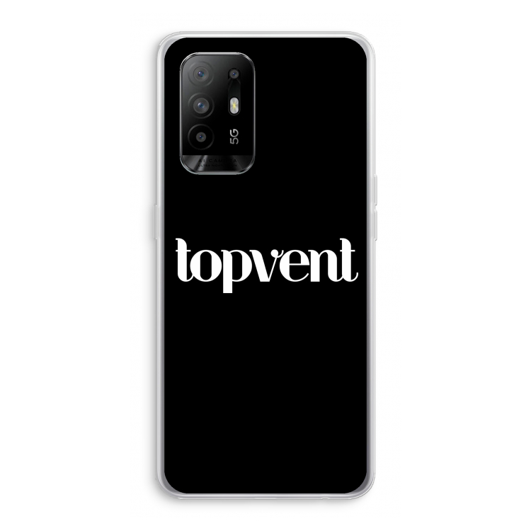 Topvent Zwart: Oppo A95 5G Transparant Hoesje