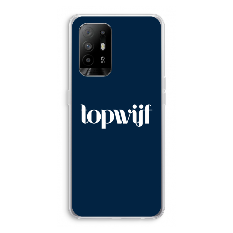 Topwijf Navy: Oppo A95 5G Transparant Hoesje