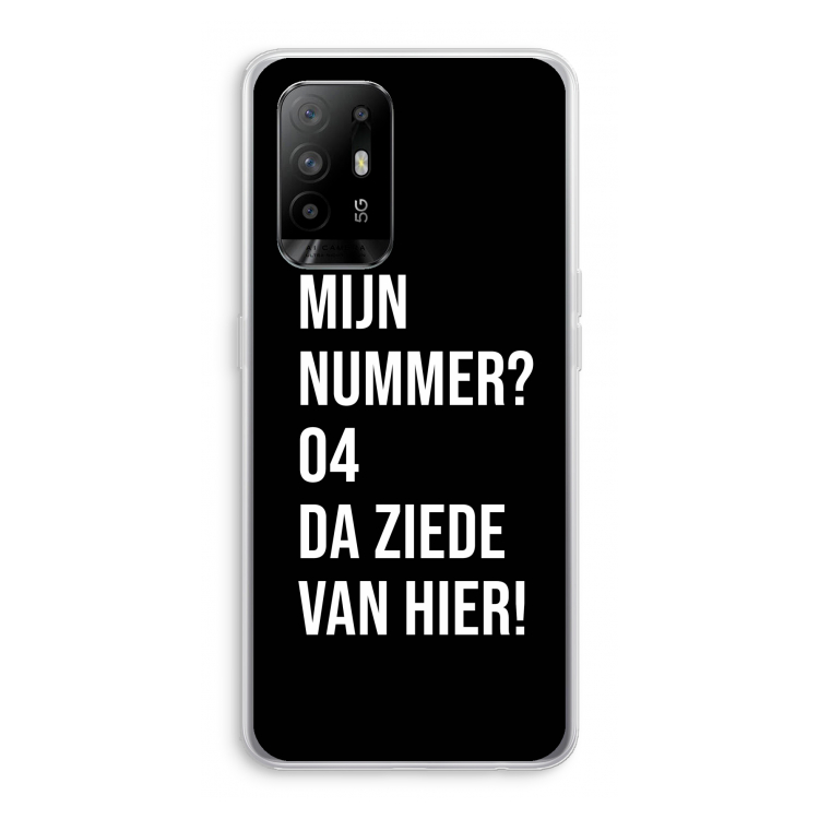 Da ziede van hier - Zwart: Oppo A95 5G Transparant Hoesje
