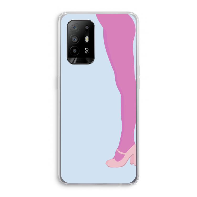 Pink panty: Oppo A95 5G Transparant Hoesje