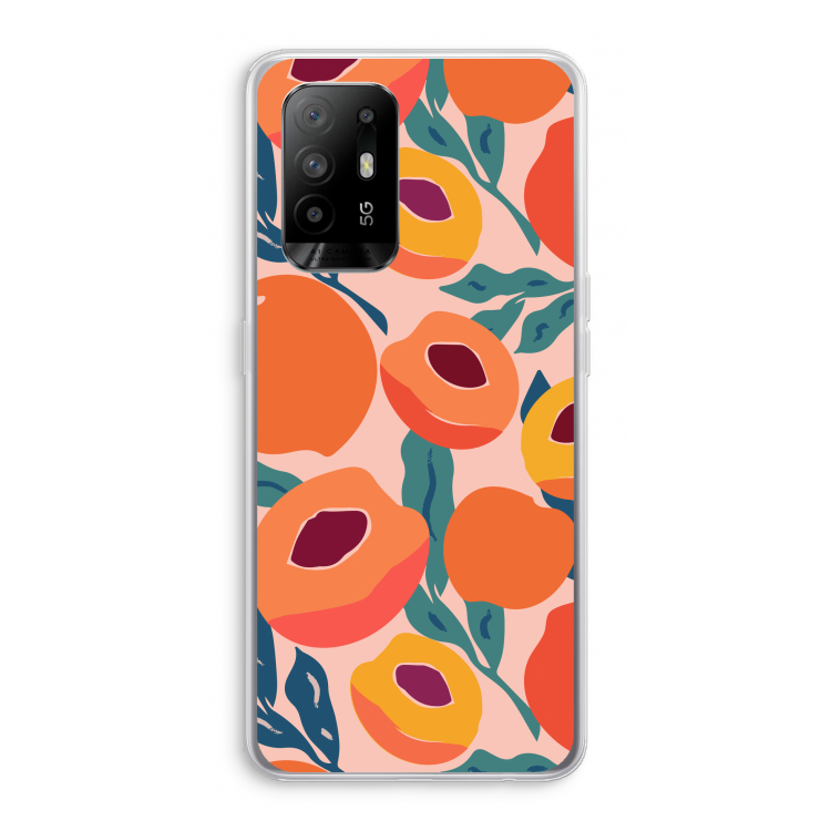 Perzik: Oppo A95 5G Transparant Hoesje