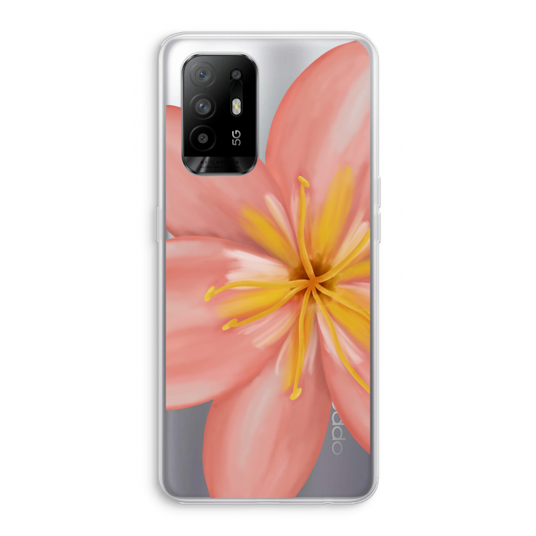 Pink Ellila Flower: Oppo A95 5G Transparant Hoesje