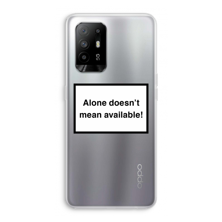 Alone: Oppo A95 5G Transparant Hoesje