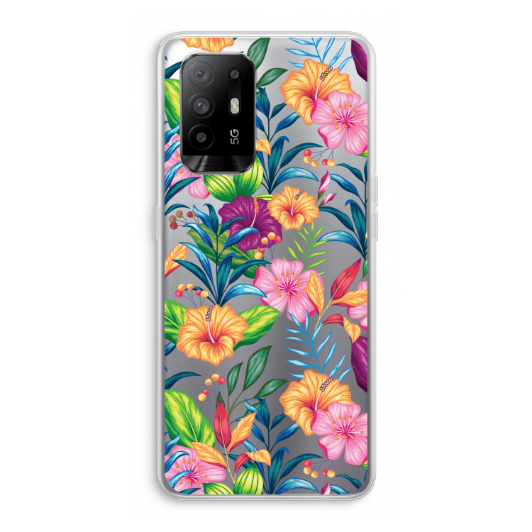 Tropisch 2: Oppo A95 5G Transparant Hoesje