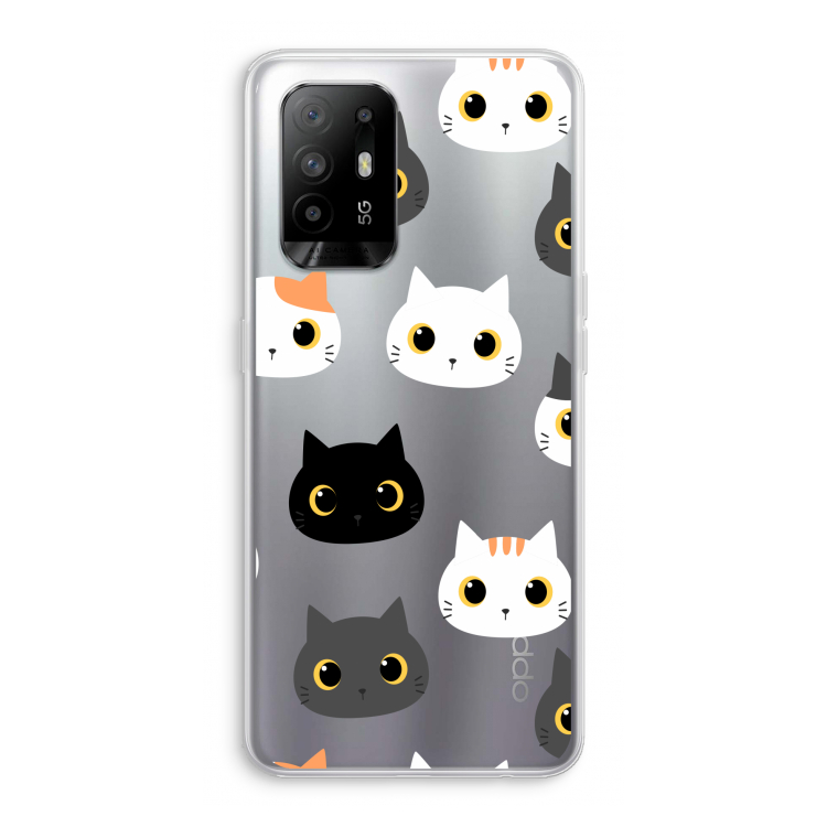 Katten: Oppo A95 5G Transparant Hoesje