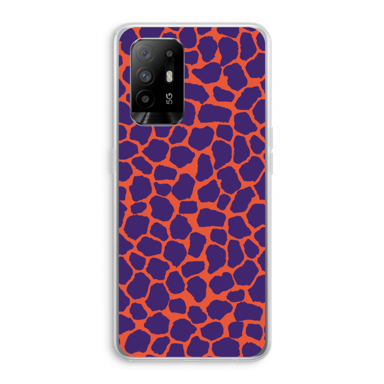Purple Giraffe: Oppo A95 5G Transparant Hoesje