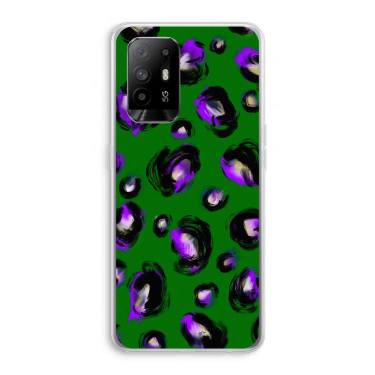 Green Cheetah: Oppo A95 5G Transparant Hoesje