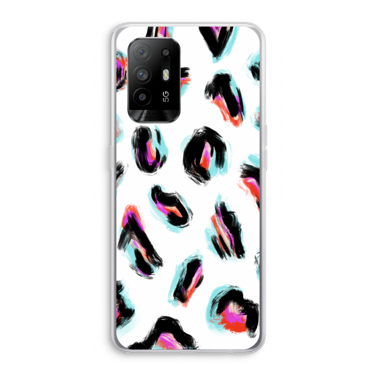 Cheetah color: Oppo A95 5G Transparant Hoesje