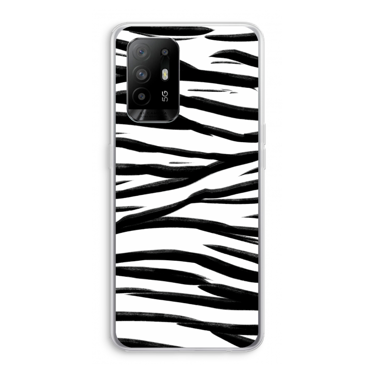 Zebra pattern: Oppo A95 5G Transparant Hoesje