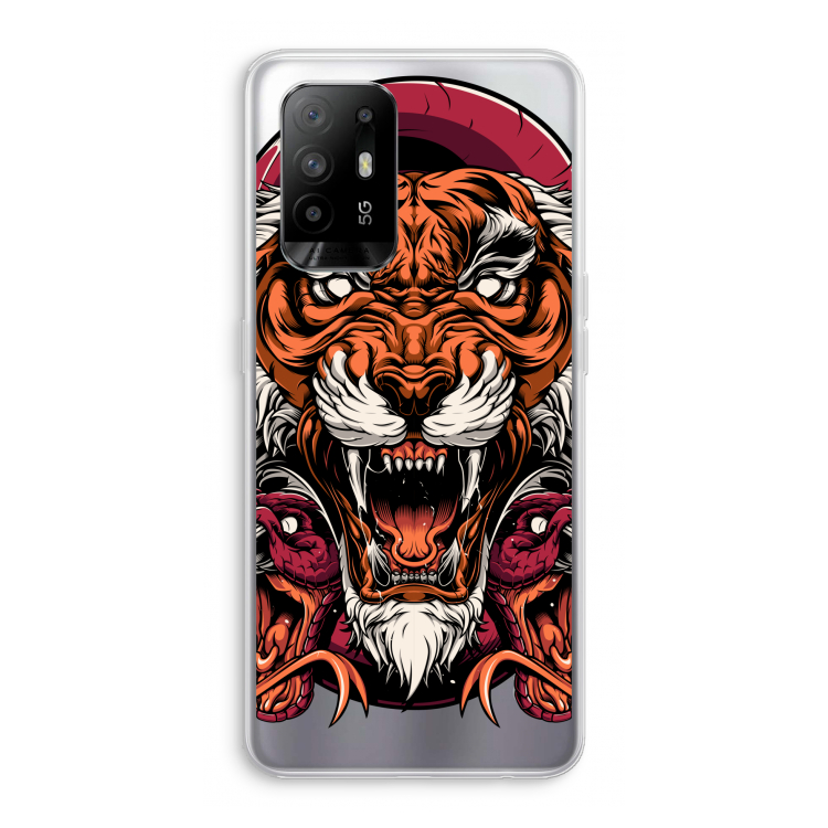 Tiger and Rattlesnakes: Oppo A95 5G Transparant Hoesje