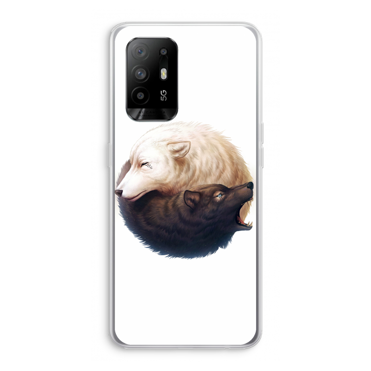 Yin Yang Wolves: Oppo A95 5G Transparant Hoesje