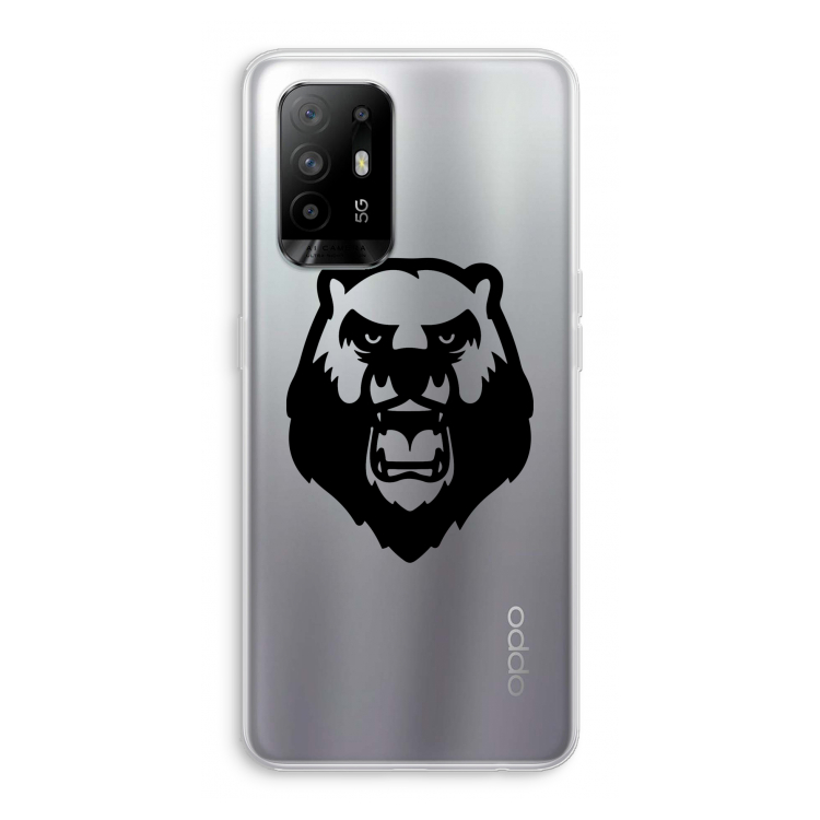 Angry Bear (black): Oppo A95 5G Transparant Hoesje