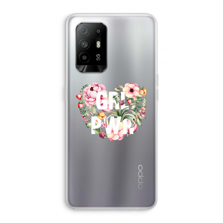 GRL PWR Flower: Oppo A95 5G Transparant Hoesje