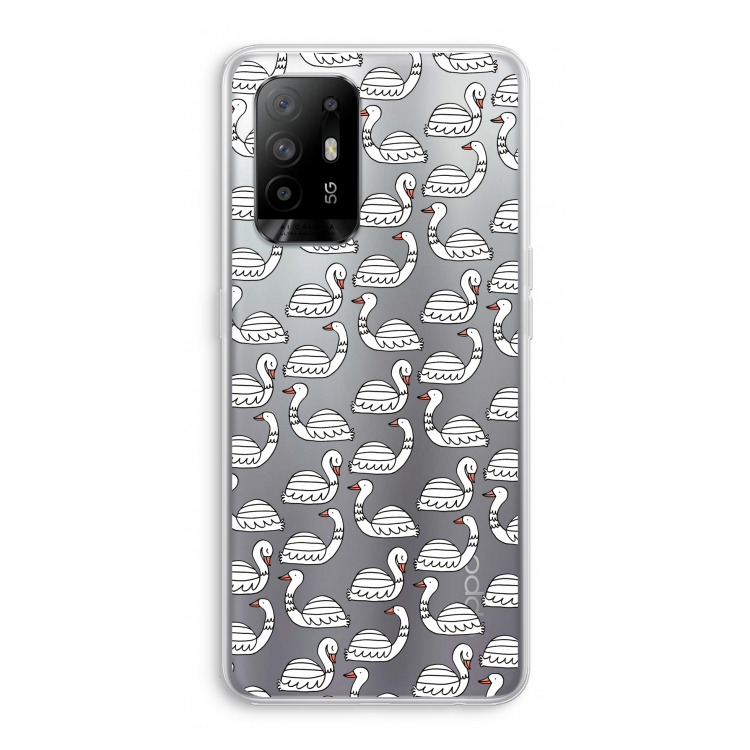 Zwanen: Oppo A95 5G Transparant Hoesje