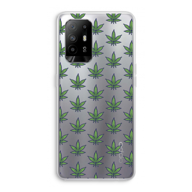 Weed: Oppo A95 5G Transparant Hoesje
