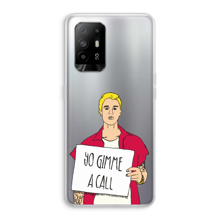 Gimme a call: Oppo A95 5G Transparant Hoesje