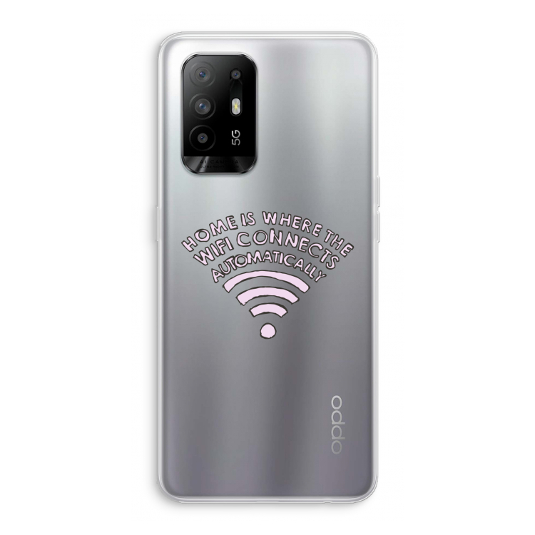 Home Is Where The Wifi Is: Oppo A95 5G Transparant Hoesje
