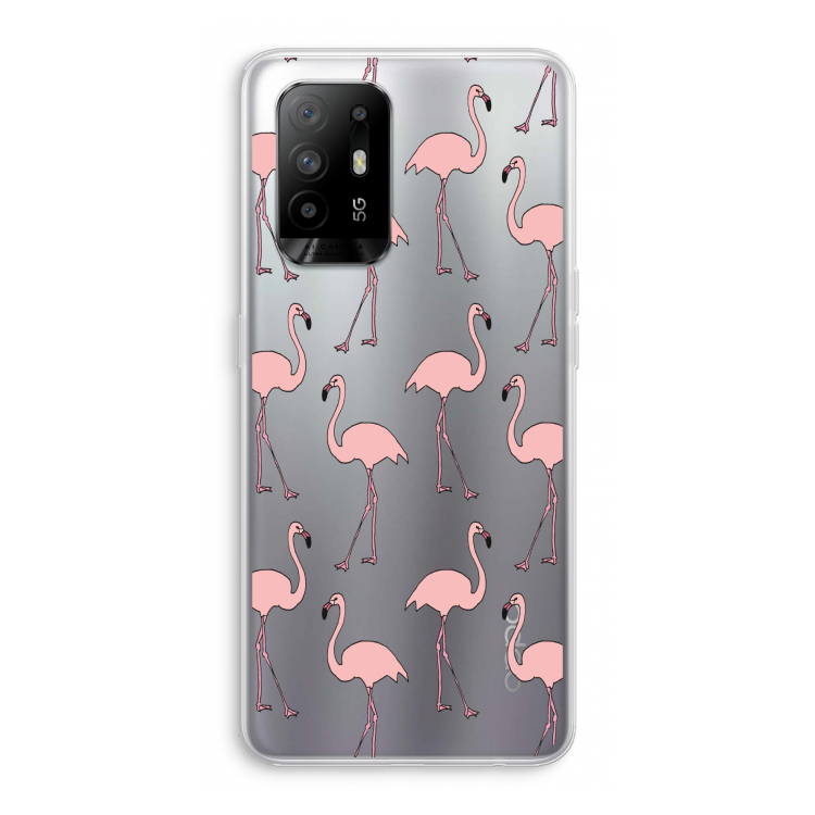Anything Flamingoes: Oppo A95 5G Transparant Hoesje