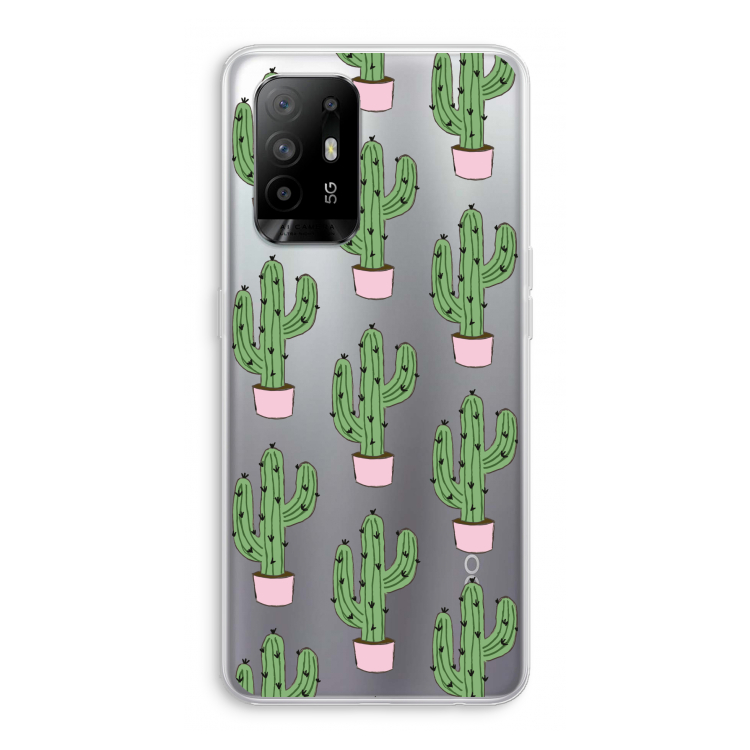 Cactus Lover: Oppo A95 5G Transparant Hoesje
