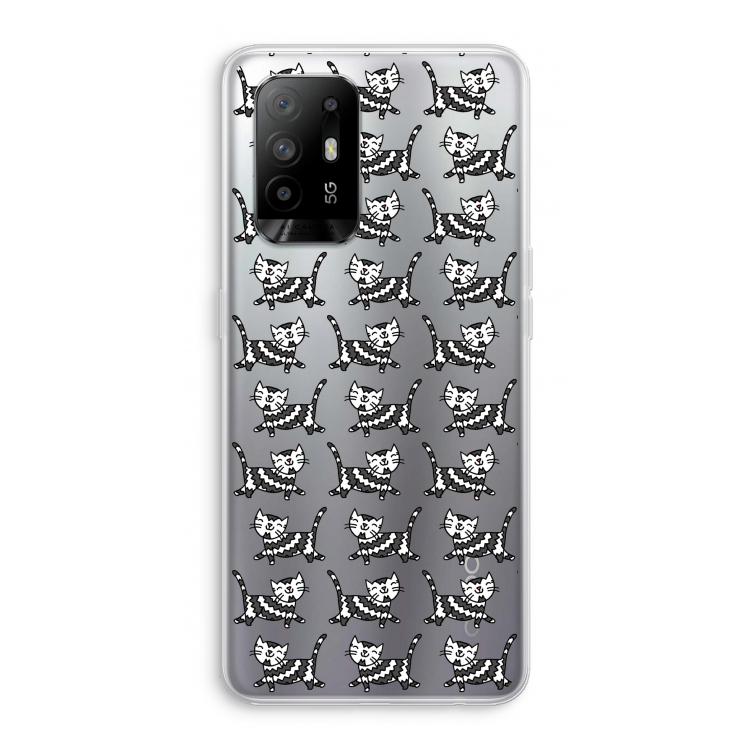 Zwarte poes: Oppo A95 5G Transparant Hoesje