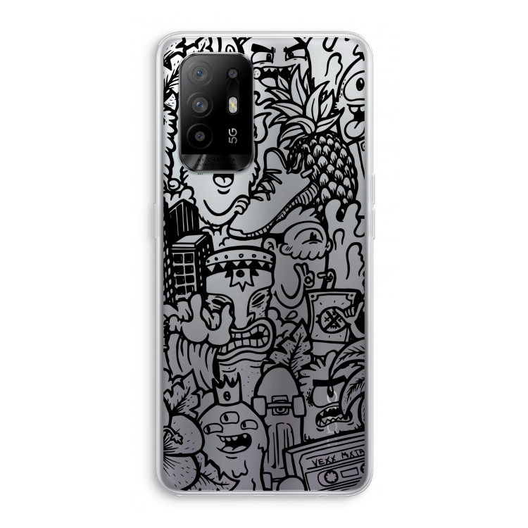 Vexx Black Mixtape: Oppo A95 5G Transparant Hoesje