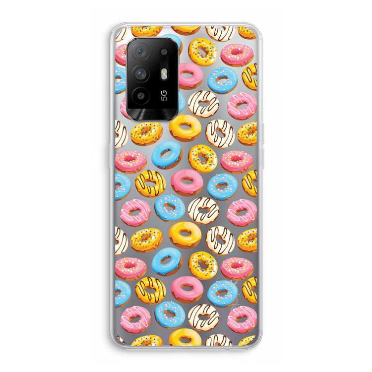 Pink donuts: Oppo A95 5G Transparant Hoesje