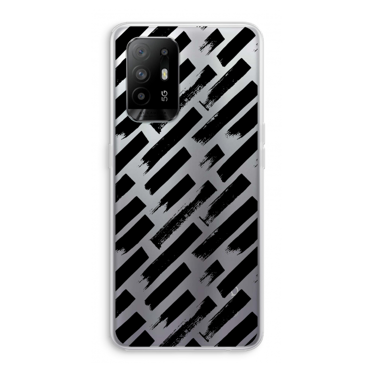 Zwarte vegen: Oppo A95 5G Transparant Hoesje