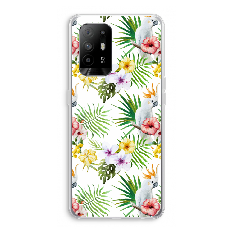 Gele kuif: Oppo A95 5G Transparant Hoesje