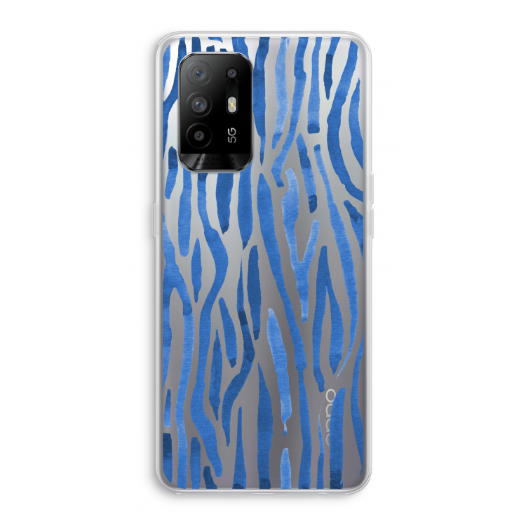 Blauwe nerven: Oppo A95 5G Transparant Hoesje