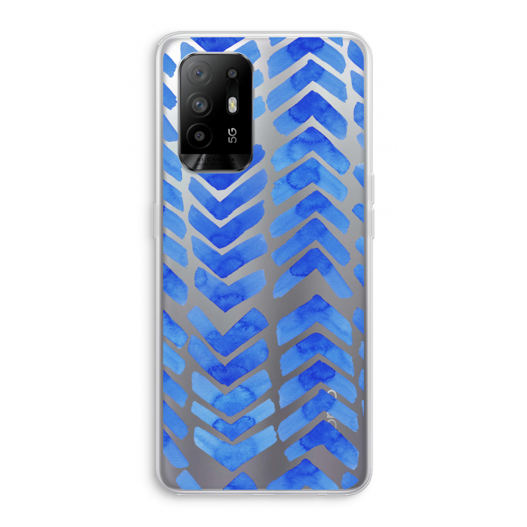 Blauwe pijlen: Oppo A95 5G Transparant Hoesje