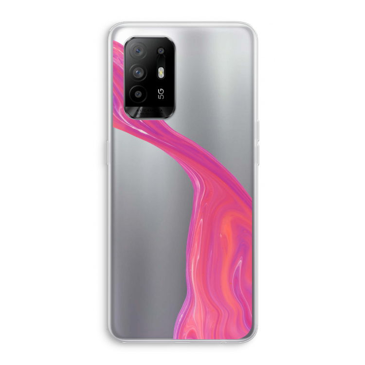Paarse stroom: Oppo A95 5G Transparant Hoesje