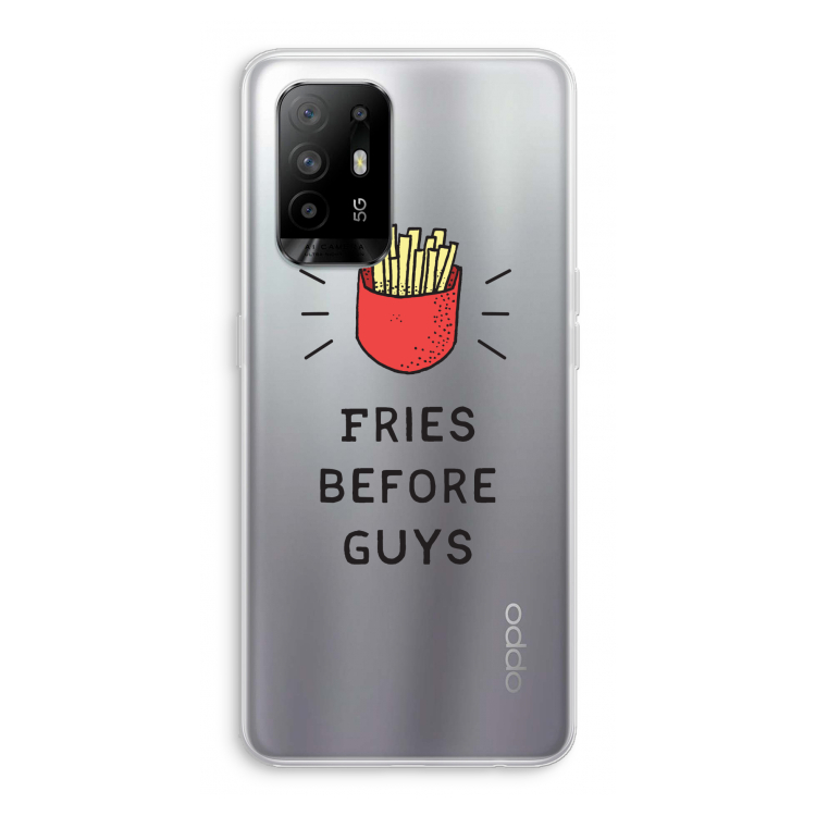 Fries before guys: Oppo A95 5G Transparant Hoesje