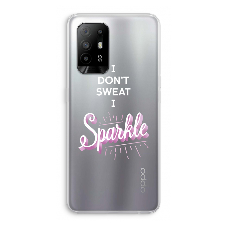 Sparkle quote: Oppo A95 5G Transparant Hoesje