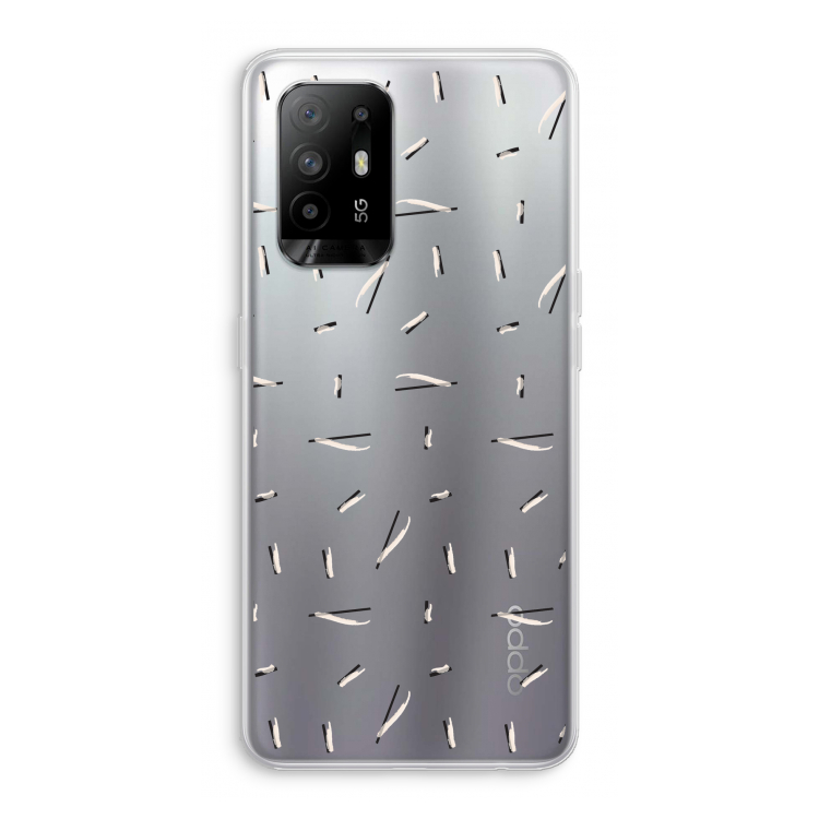 Hipster stripes: Oppo A95 5G Transparant Hoesje
