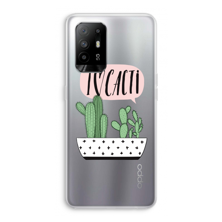 I love cacti: Oppo A95 5G Transparant Hoesje