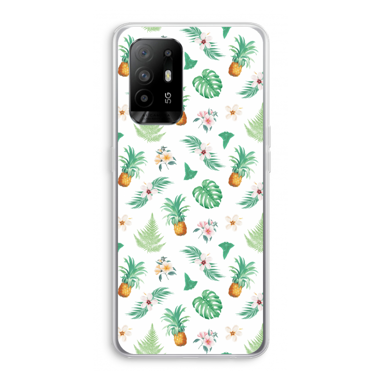 Ananas bladeren: Oppo A95 5G Transparant Hoesje