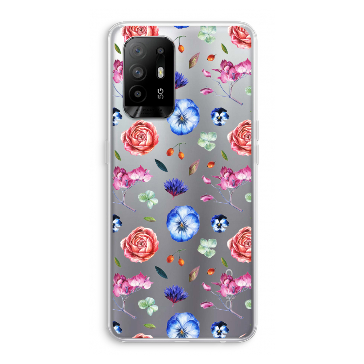 Bloemetjes: Oppo A95 5G Transparant Hoesje