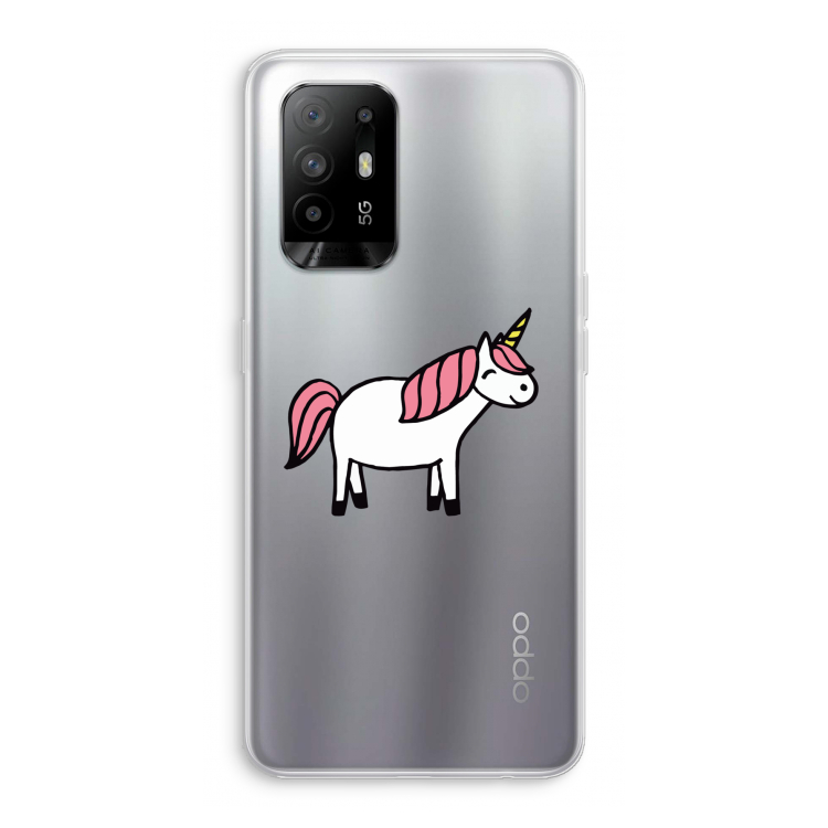 Eenhoorn: Oppo A95 5G Transparant Hoesje