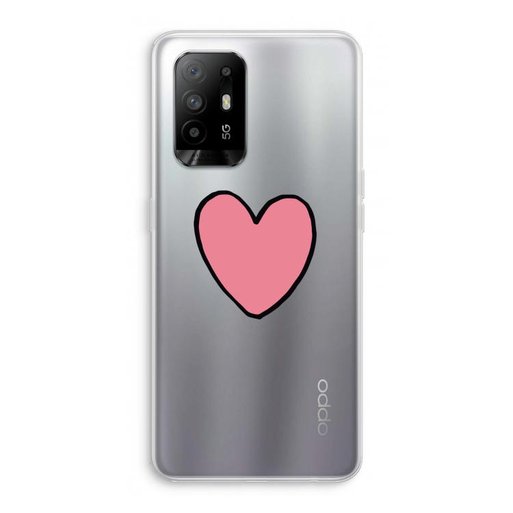 Hartje: Oppo A95 5G Transparant Hoesje