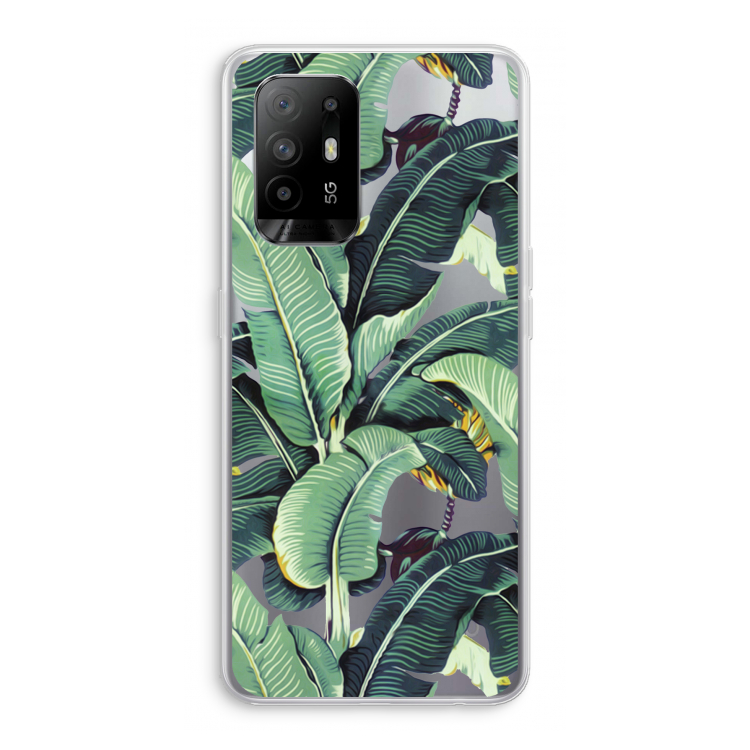 Bananenbladeren: Oppo A95 5G Transparant Hoesje