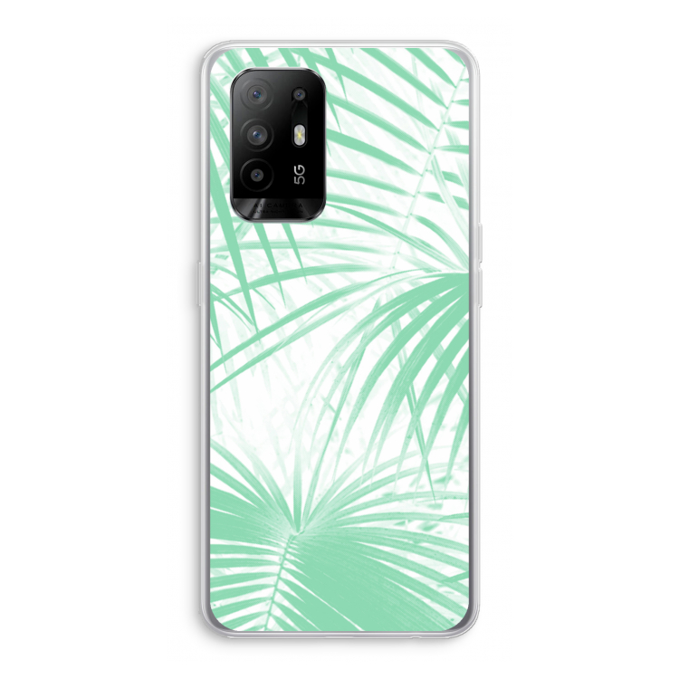 Palmbladeren: Oppo A95 5G Transparant Hoesje