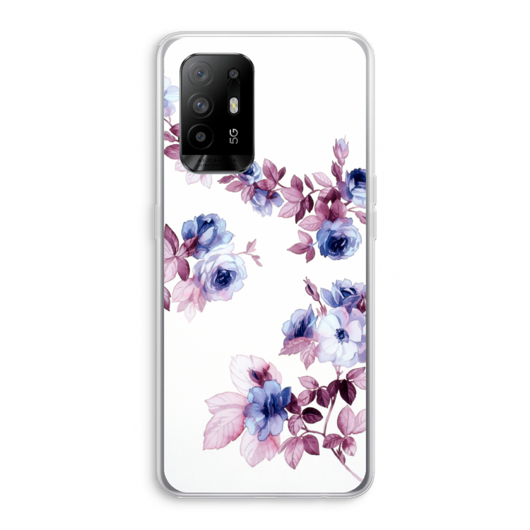 Waterverf bloemen: Oppo A95 5G Transparant Hoesje