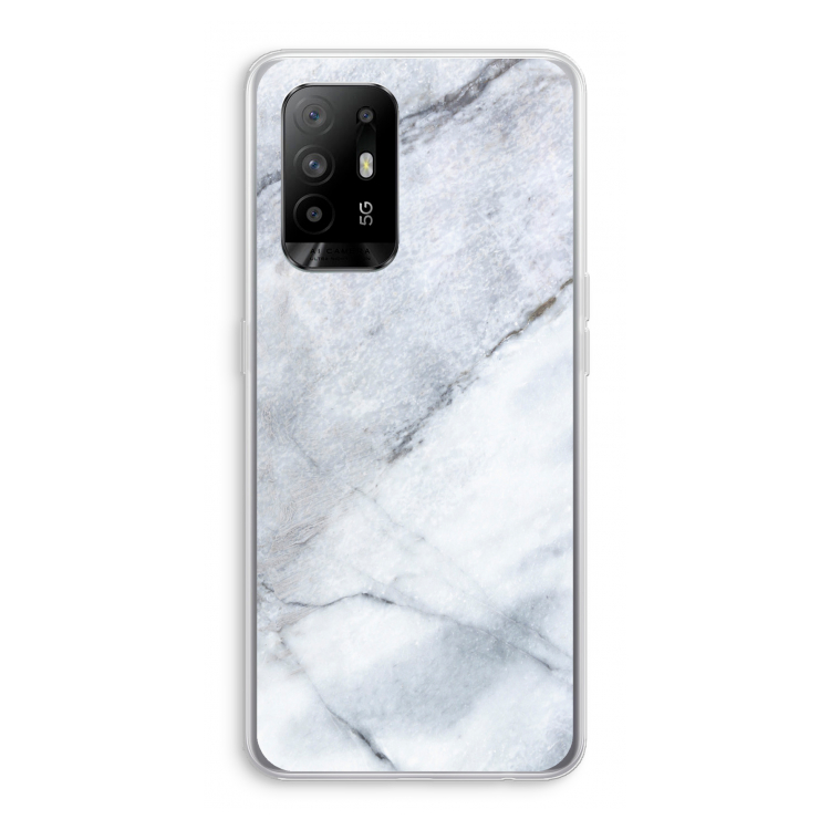 Witte marmer: Oppo A95 5G Transparant Hoesje
