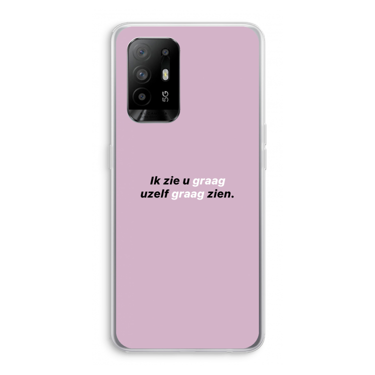 uzelf graag zien: Oppo A95 5G Transparant Hoesje