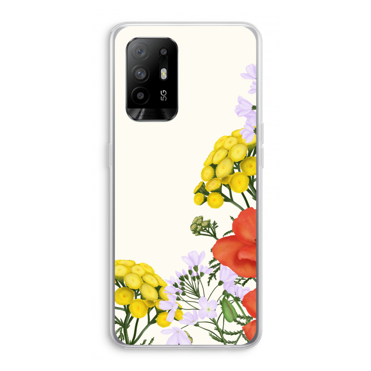 Wilde bloemen: Oppo A95 5G Transparant Hoesje